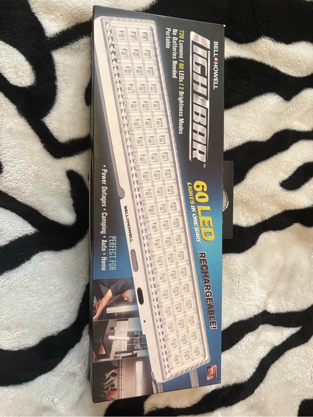 White 60-LED Rechargeable Light Bar